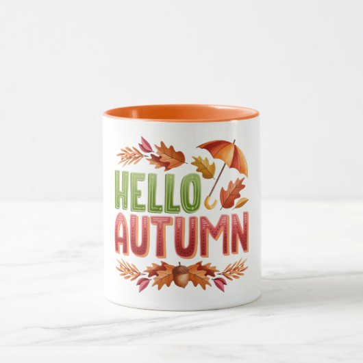 Hello Autumn Two-Tone Mug | Cozy Fall Gift Mok (Midden)