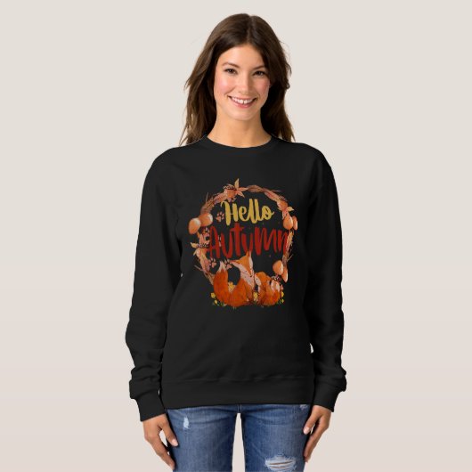 Hello Autumn with Foxes Trui (Voorkant volledig)