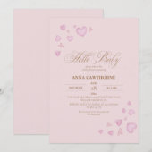 Hello Baby Baby Shower Kaart (Voorkant / Achterkant)