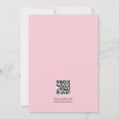 Hello Baby Blush Pink Floral Pink Bow Baby Shower Kaart (Achterkant)