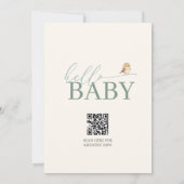 Hello Baby Boy Clothesline Boho Baby Shower Kaart (Achterkant)