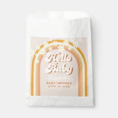 Hello Baby Cute Groovy Baby Shower Bedankzakje (Voorkant)