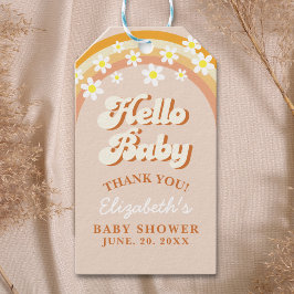 Hello Baby Cute Groovy Baby Shower Cadeaulabel