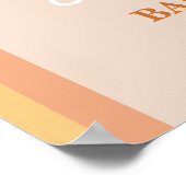 Hello Baby Cute Groovy Baby Shower Poster (Hoek)