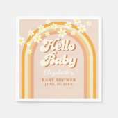 Hello Baby Cute Groovy Baby Shower Servet (Voorkant)