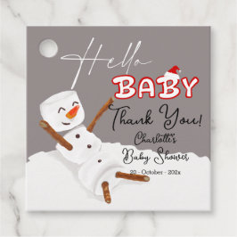 Hello Baby Cute Snowman Baby Shower Bedankjes Labels