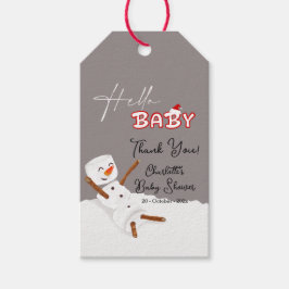 Hello Baby Cute Snowman Baby Shower Cadeaulabel