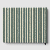 Hello Baby Dark Green Stripes Baby Shower Gastenboek (Achterkant)