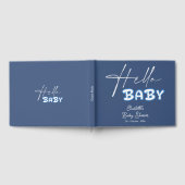 Hello Baby Elegant Dark Blue Baby Shower Gastenboek (Volledig)