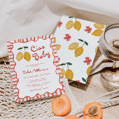 Hello Baby Lemon Baby Shower Invitation Kaart