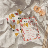 Hello Baby Lemon Baby Shower Invitation Kaart