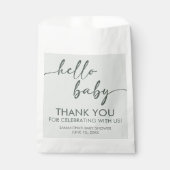 Hello Baby Minimalist Baby Shower Bedankzakje (Voorkant)