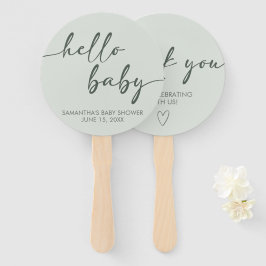 Hello Baby Minimalist Baby Shower Handwaaier