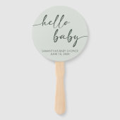 Hello Baby Minimalist Baby Shower Handwaaier (Voorkant)