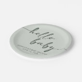 Hello Baby Minimalist Baby Shower Papieren Bordje (Gekanteld)