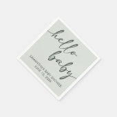 Hello Baby Minimalist Baby Shower Servet (Hoek)