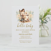 Hello Baby Neutral Mama And Baby  Kaart (Staand voorkant)