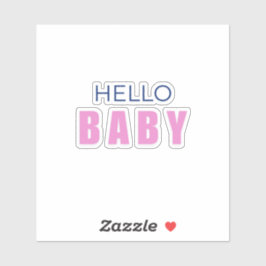 Hello Baby Shower Sticker