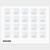 Hello Baby Shower Vierkante Sticker (Vel)