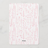 Hello Baby Wildflower Baby Shower Invitation Kaart (Achterkant)