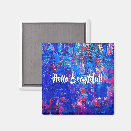 Hello Beautiful Customizable Magnet (Voorkant / Achterkant)