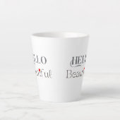 HELLO Beautiful, Opbeurend Cadeau voor Haar Latte Mok (Voorkant)