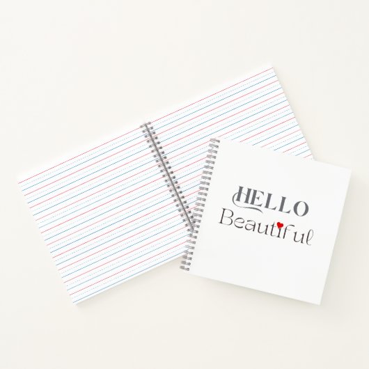 HELLO Beautiful, Opbeurend Cadeau voor Haar Notitieboek (Binnen)