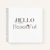 HELLO Beautiful, Opbeurend Cadeau voor Haar Notitieboek (Voorkant)