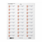 Hello Blonde Lady Heart Return Address Label  (Full Sheet)