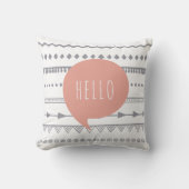 'Hello' Boho Style Throw Cushion Kussen (Voorkant)