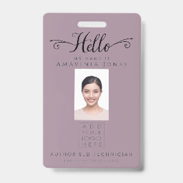 Hello Business Photo ID Identification Plastic Badge