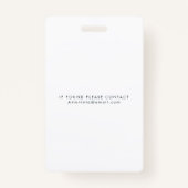 Hello Business Photo ID Identification Plastic Badge (Achterkant)