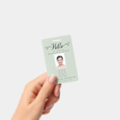 Hello Business Photo ID Identification Plastic Badge (Handheld)