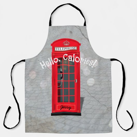 Hello, Calories! Red London Phone Booth Schort (Voorkant)