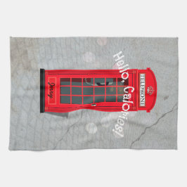 Hello, Calories! Red London Phone Booth with name Theedoek