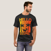 Hello Cozumel Island Vacation Sunset T-shirt (Voorkant volledig)