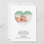 Hello Cute Casual Script Birth Announcement Aankondiging (Achterkant)