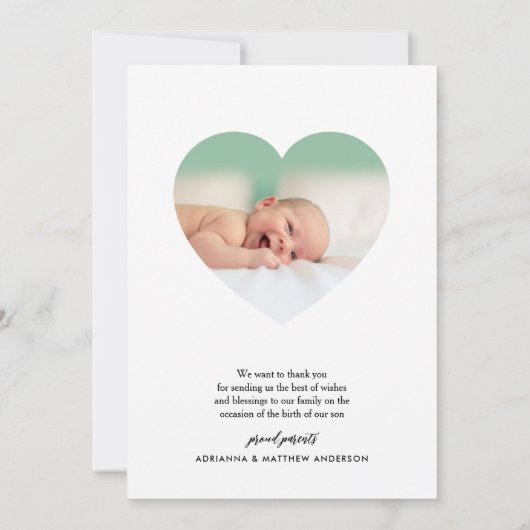 Hello Cute Casual Script Birth Announcement Aankondiging (Achterkant)