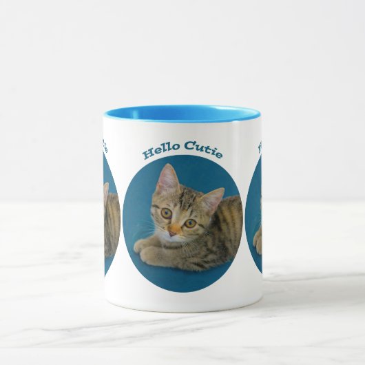Hello cutie - cute kitten mok (Midden)