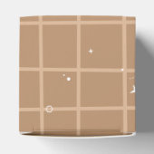 Hello Cutie Girly Cute Brown Gingham Baby Shower Bedankdoosjes (Bovenkant)