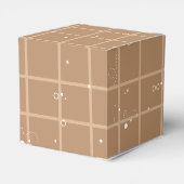 Hello Cutie Girly Cute Brown Gingham Baby Shower Bedankdoosjes (Achterkant)