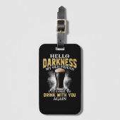 Hello Darkness My Old Friend Bagagelabel (Voorkant (verticaal))