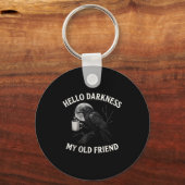 Hello Darkness My Old Friend Crow Coffee Soky Hall Sleutelhanger (Voorkant)