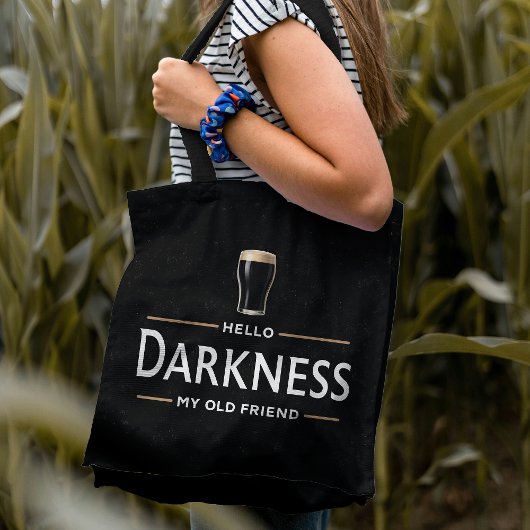 Hello Darkness My Old Friend Funny St Patricks Day Tote Bag