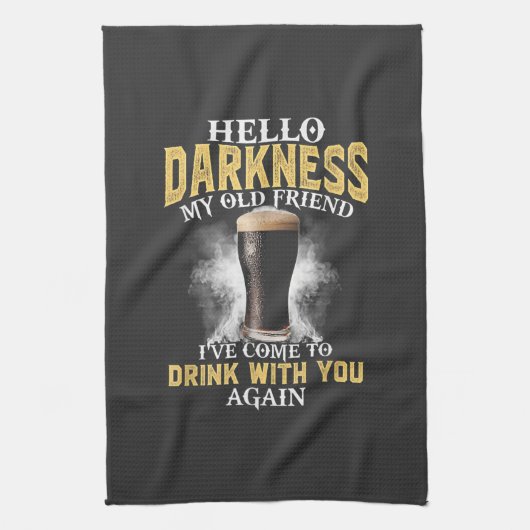 Hello Darkness My Old Friend Theedoek (Verticaal)