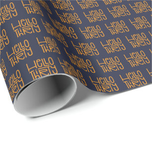 HELLO DERTIG Moderne 30e verjaardag Cadeaupapier
