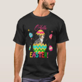 Hello Easter Australian Shepherd Inside Chocolate  T-shirt (Voorkant)