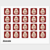 Hello Easter – Minimal Egg Design - Autocolante Vierkante Sticker (Vel)