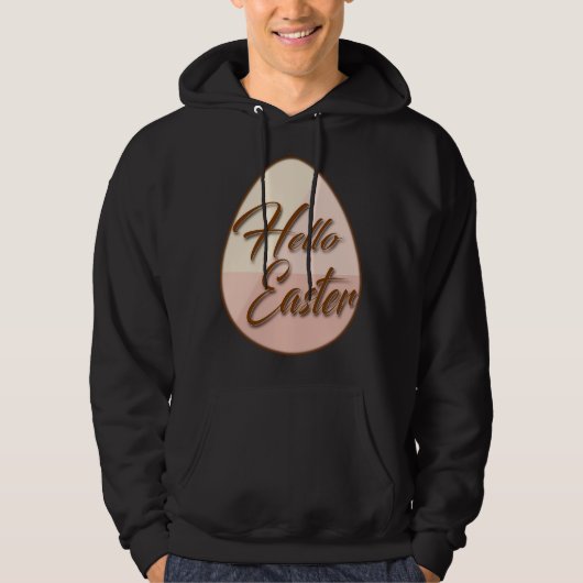 Hello Easter – Minimal Egg Design - camiseta Hoodie (Voorkant)