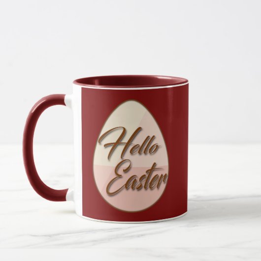 Hello Easter – Minimal Egg Design - caneca Mok (Links)